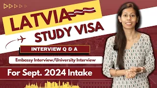 LATVIA Study VISA Interview Question & Answers 2024 | Study in Latvia | Latvia Study Visa | Latvia