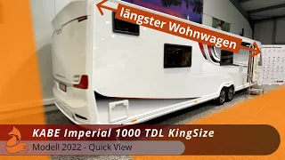 KABE Imperial 1000TDL KingSize - 2022 🦊 Version E9/DU 🦊 longest caravan in Europe!