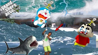 GTA 5 | SHINCHAN and FRANKLIN Survive & Fight SHARK IN GTA 5