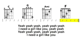 Girls Like You (Maroon 5) CLEAN Guitar Chord and Lyrics Play-Along