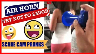 AIR HORN SCARE PRANKS | Scaring People | Scare Cam Show Funny Pranks Reaction | SR#06