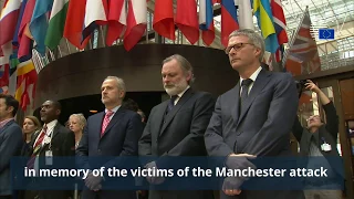 Minute of silence for the victims of the Manchester attack