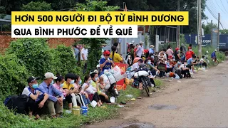 Chống gậy đi bộ từ Bình Dương về quê: ‘Hết tiền trọ rồi, chúng tôi phải về’