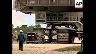 Discovery shuttle rolled out to launch pad