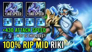 If There's Riki Just Pick Zeus to Delete Him +430 Attack Speed Unlimited Lightning Hard Carry Dota 2