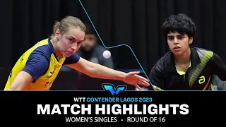 Linda Bergstrom vs Archana Girish Kamath | WS R16 | WTT Contender Lagos 2023