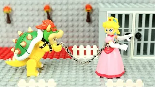 Mario Storms Bowser's Castle! Save Princess Peach! (Lego Stop Motion)