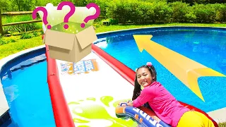 Giant Dart Board Pool Challenge! | The Ellie Sparkles Show