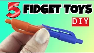5 EASY DIY FIDGET TOYS - DIY TOYS FOR KIDS TO MAKE USING HOUSEHOLD ITEMS-STRESS RELIEVERS DIYS