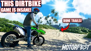 NEW DIRTBIKE GAME LET ME FREERIDE TO THE BEACH AND HIT HUGE TRANSFERS! (The Crew Motorfest)