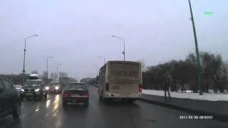 ДТП на Ижорском мосту в Колпино 16.03.2014
