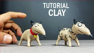 How to make a SPARKY (FRANKENWEENIE) with plasticine or clay in steps - My Clay World