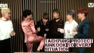 Taehyung protect junkook to every situation #Taekook Best Bts