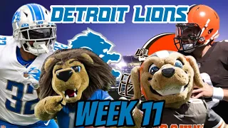 Detroit Lions @ Cleveland Browns Week 11 NFL Live Stream Watch Party W/Game Audio
