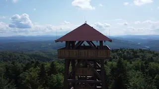 Bieszczady, widok z wieży widokowej Holica