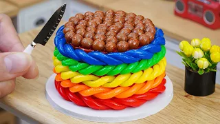Rainbow Chocolate Cake 🌈 Fresh Miniature Rainbow Chocolate Cake Decorating 🌈 1000+ Miniature Ideas