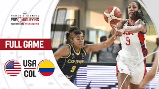 USA v Colombia - Full Game - FIBA Women's Olympic Pre-Qualifying Tournaments 2019