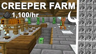 Minecraft Easy Creeper Farm 1,100+ Gunpowder Per Hour 1.20 Tutorial