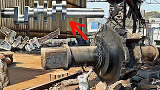 The Crankshaft of ammonia compressor is fully broken.We make  new Crankshaft from the parts of Ships