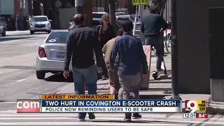 PD: 2 people on Lime scooter run red light, crash with driver in Covington