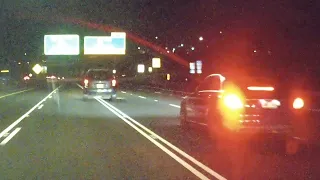 Driver Crosses Single Solid and Double Solid White Lines To Make Exit