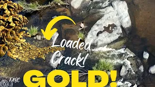 A CRACK FULL OF GOLD! Camping on the river in the land cruiser, prospecting and sniping for GOLD!