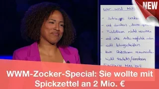 WWM-Zocker-Special: Sie wollte mit Spickzettel an 2 Mio. € | CELEBRITIES und GOSSIP