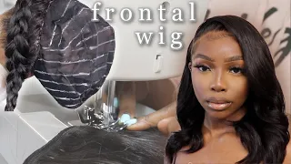 *Detailed* FLAT Frontal Wig On A Sewing Machine Like A PRO | Easy Wig Making Tutorial