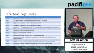 Pacific++ 2017: Tom Isaacson "Equivalence in cross-compilation compiler warnings"
