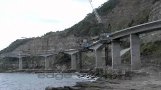 Time-lapse construction of the 'Sea Cliff Bridge'