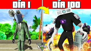 SOBREVIVÍ 100 DÍAS como PROJECTORMAN en GTA 5!! (Skibidi Toilet mod)