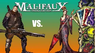 Malifaux 3rd edition Lunchbreak battle report- Cooper vs. Youko