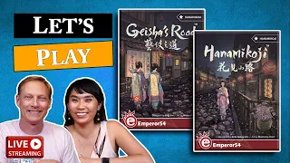 How to Play HANAMIKOJI & GEISHA'S ROAD Board Game Playthough  #72