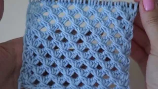 Pretty mesh lace stitch knitting pattern.