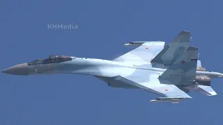 Su-35S after fog at MAKS 2019 air show RF-81719