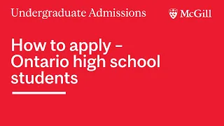 How to apply: Ontario high school students