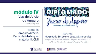 Lunes 4 de abril de 2022. Diplomado "Juicio de Amparo", edición 2022. Módulo IV.