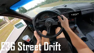 BMW E36 Street Drifting feat. S13 *POV*