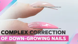 Complex Correction of Curved Nails | Quick and Easy Ombré Nail Design