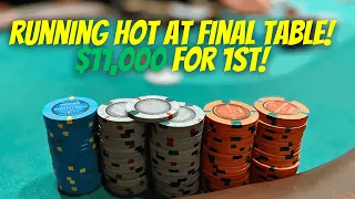 $11,000 for 1st & I’m Running Scorching HOT At The FINAL TABLE! Playing for a Ring!!! Poker Vlog #84