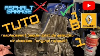 😱Tutoriel remplacement bague - joint du sélecteur de vitesses boîte manuel Renault JB1👍la galère !