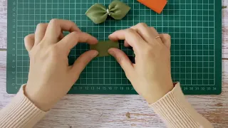 How to Make a Cute Leaf-like Ribbon Bow or Appliqué | Grosgrain Ribbon for Beginners #ribbonbow