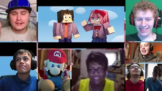 "Doki Doki Forever" | DDLC Minecraft Animation Music Video [Song by @OR3O] [REACTION MASH-UP]#603