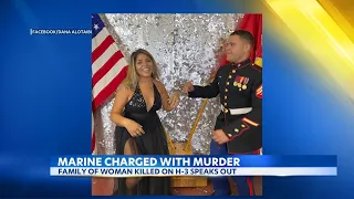 Victim's family speak out after Marine charged with murder of ex-wife