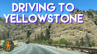 Driving to Yellowstone East Entrance - Wyoming Dashcam 4K