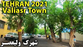 Tehran 2021, Driving Tour in Valiasr Town, Iran 4K 60fps | تهران، رانندگی در شهرک ولیعصر