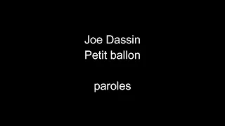 Joe Dassin-Petit Ballon-paroles