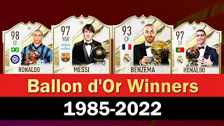 All BALLON D'OR Winners From 1985-2022. Benzema, Ronaldo, Messi