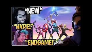 Streamers React to *NEW* "Fortnite x Avengers ENDGAME" LTM Trailer (New Update)