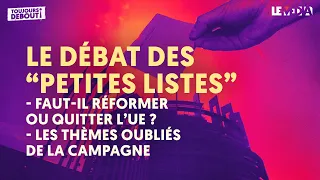 LE DÉBAT QUE VOUS NE VERREZ PAS SUR BFMTV : LES "PETITES LISTES" ONT LEUR MOT À DIRE / EUROPÉENNES